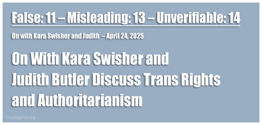 On With Kara Swisher and Judith Butler Discuss Trans Rights and Authoritarianism – Episode Aired on April 24, 2025